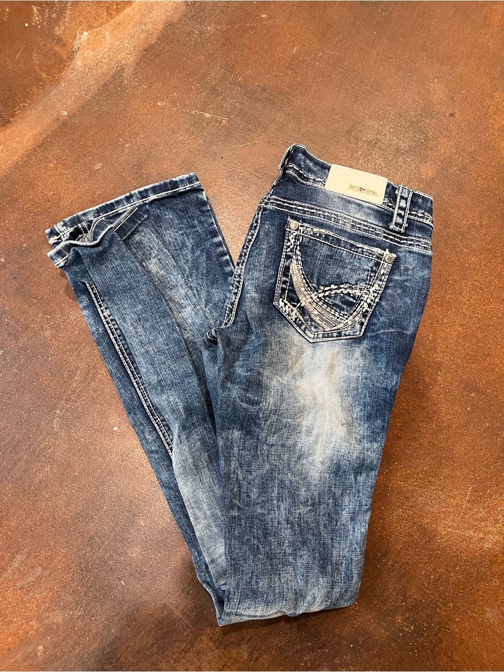 Boot-Cut Women's Denim Jeans in Faded Blue - Casual Everyday Style